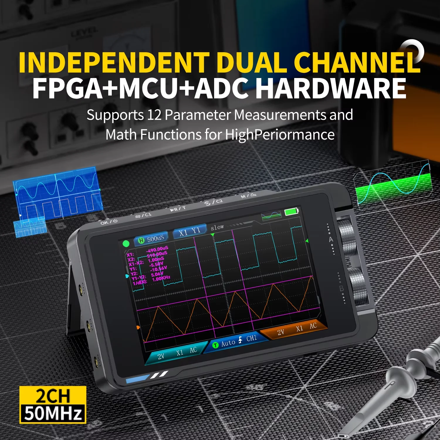 FNIRSI DS215H 2 IN 1 Handheld  - Fnirsi Digital Oscilloscope Handheld recension och pris