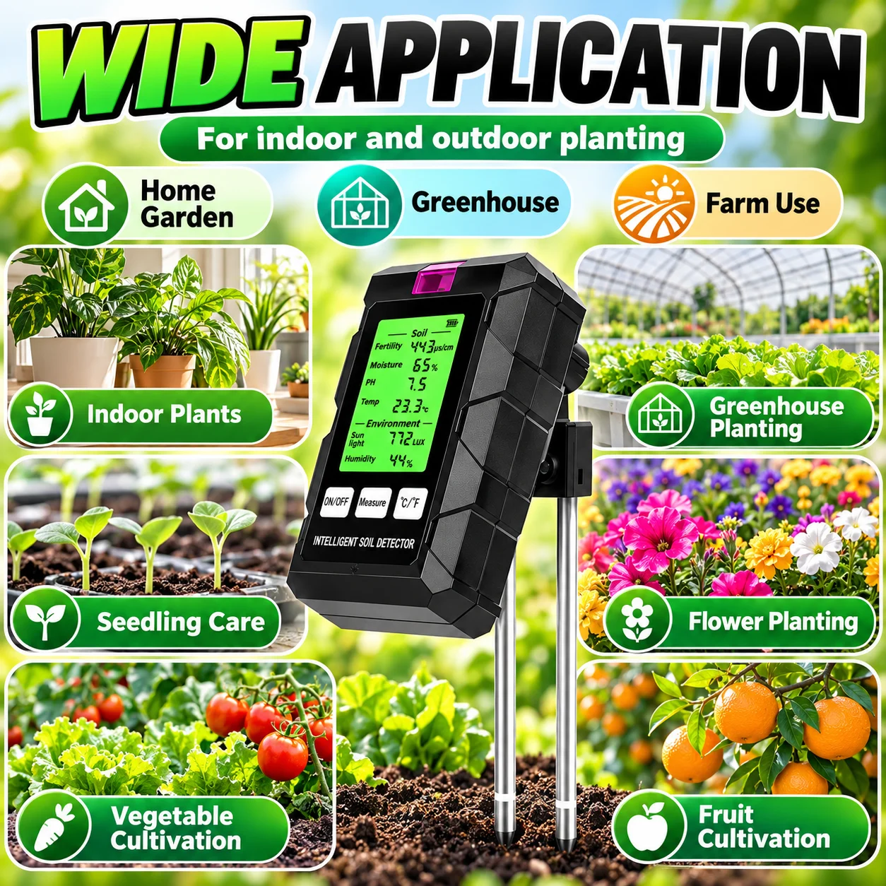 6-in-1 Soil Tester Digital Soi - Ph Meter Digital Water Tester recension och pris
