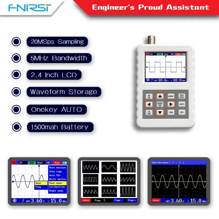 1PC DSO FNIRSI PRO Handheld mi - Fnirsi Digital Oscilloscope Handheld recension och pris
