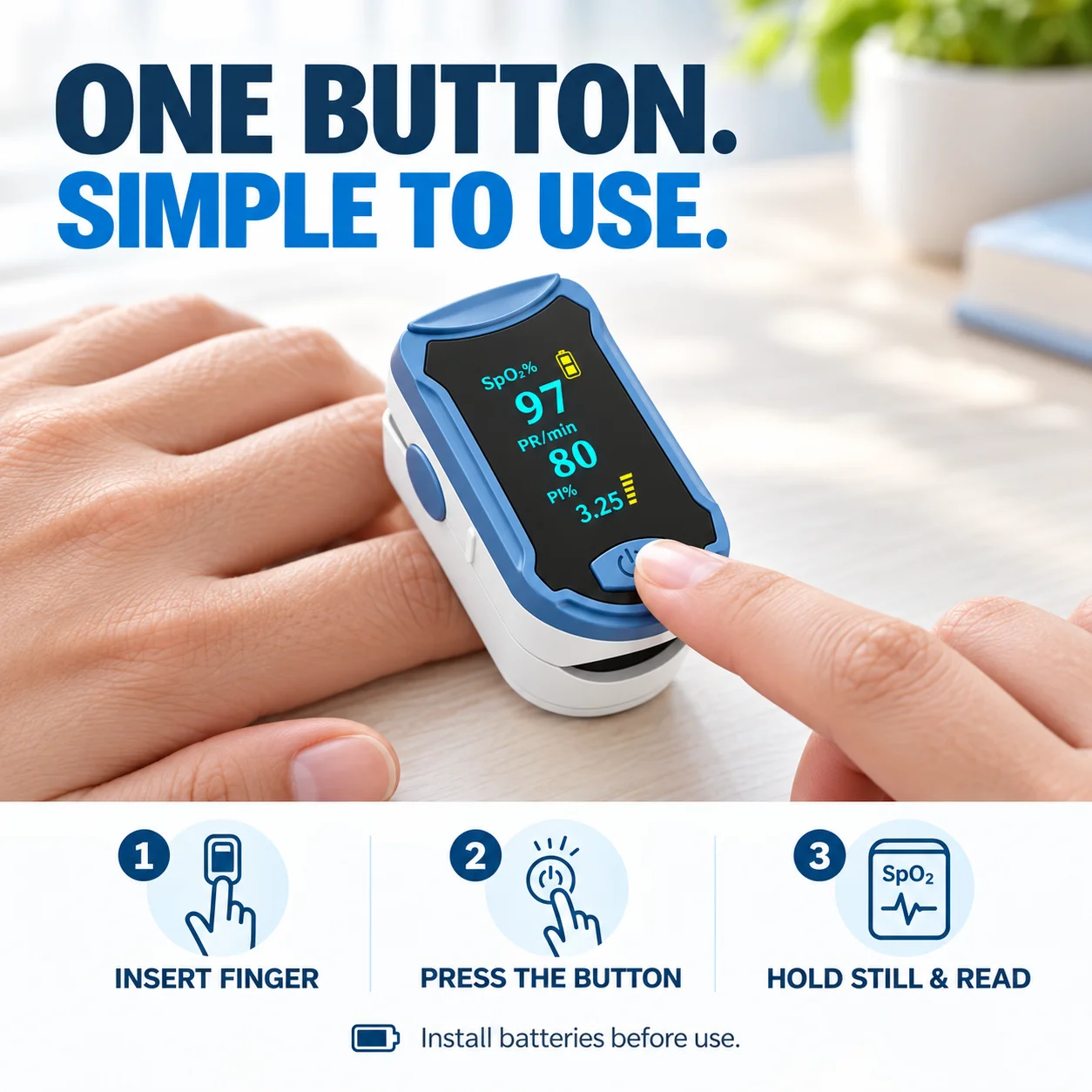 Fingertip Pulse Oximeter SpO2  - Pulse Oximeter Fingertip Rechargeable recension och pris